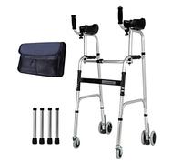UYDJAKX Andador para personas mayores con reposabrazos acolchado para caminar, altura ajustable, aleación de aluminio grueso, ayuda de rehabilitación para personas mayores, E Star of Light