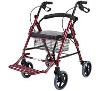 UYDJAKX Andador plegable de cuatro ruedas con asiento acolchado, ayuda para caminar con movilidad para personas mayores discapacitadas (color: C) estrella de luz