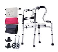 UYDJAKX Andador plegable para personas mayores, ligero, ayuda de movilidad con asas para discapacitados, altura ajustable, para ancianos con asiento, estrella de luz F