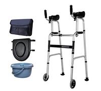 UYDJAKX Andadores para personas mayores con reposabrazos, almohadilla de apoyo para caminar, altura ajustable, aleación de aluminio grueso, rehabilitación, auxiliar, ancianos, estrella G de luz