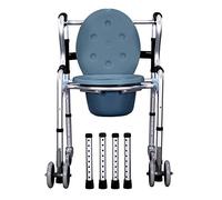 UYDJAKX Bastón plegable antideslizante con marco para caminar con silla de inodoro de aluminio para personas mayores de hospital, silla de inodoro para discapacitados, estrella de luz