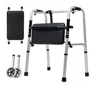 UYDJAKX Caminantes para personas mayores muletas de edad Walker equipo de entrenamiento de rehabilitación Caminador Multifunción ligero Ayuda de movilidad ajustable para discapacidad,F Star of Light