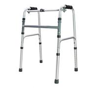 UYDJAKX Marco de marcha para personas mayores con discapacidad, se puede ajustar en altura y doblar, muletas de aleación de aluminio para personas mayores, 8 agujeros, plata mate Star of Light