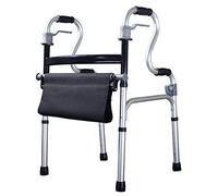 UYDJAKX Walker - Marco plegable de altura ajustable con ruedas y asiento para personas mayores, ayuda de movilidad con ruedas de forma segura, una estrella de luz
