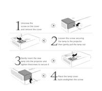 UYeLKm Bombilla de repuesto compatible con BenQ 5J J9R05.001 MW526E MW526H MW529 MW571 MX505 MX522P MX525 MX525A MX525E MX528 MX570(5J.J9R05.001-CBH)