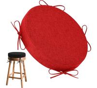 uyeoco Cojín Redondo Antideslizante para Silla con Correas Elásticas y Hebillas, Cojín Redondo para Taburete Alto, Cojín de Asiento Resistente para Hogar y Oficina(Color 10,40x3cm/16x1in)