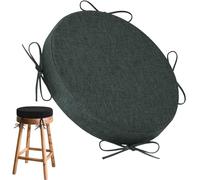 uyeoco Cojín Redondo Antideslizante para Silla con Correas Elásticas y Hebillas, Cojín Redondo para Taburete Alto, Cojín de Asiento Resistente para Hogar y Oficina(Color 19,30x3cm/12x1in)