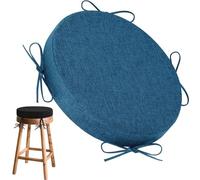 uyeoco Cojín Redondo Antideslizante para Silla con Correas Elásticas y Hebillas, Cojín Redondo para Taburete Alto, Cojín de Asiento Resistente para Hogar y Oficina(Color 7,43x3cm/17x1in)