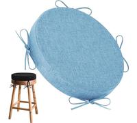 uyeoco Cojín Redondo Antideslizante para Silla con Correas Elásticas y Hebillas, Cojín Redondo para Taburete Alto, Cojín de Asiento Resistente para Hogar y Oficina(Color 9,45x8cm/18x3in)