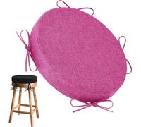 uyeoco Cojín Redondo Antideslizante para Silla con Correas Elásticas y Hebillas, Cojín Redondo para Taburete Alto, Cojín de Asiento Resistente para Hogar y Oficina(Color 16,43x8cm/17x3in)
