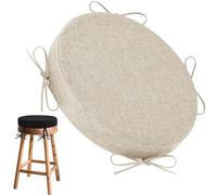 uyeoco Cojín Redondo Antideslizante para Silla con Correas Elásticas y Hebillas, Cojín Redondo para Taburete Alto, Cojín de Asiento Resistente para Hogar y Oficina(Color 6,30x5cm/12x2in)