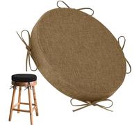 uyeoco Cojín Redondo Antideslizante para Silla con Correas Elásticas y Hebillas, Cojín Redondo para Taburete Alto, Cojín de Asiento Resistente para Hogar y Oficina(Color 5,33x3cm/13x1in)