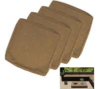 uyeoco Impermeable Exterior Funda de Cojín de Asiento de Sofá con Cremallera, Funda de cojín Impermeable para Sillas, Sofás y Muebles de Ratán en Patios y Jardines(R8,60x55x10cm(4pc))