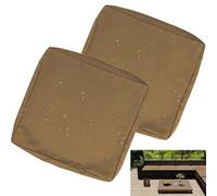 uyeoco Impermeable Exterior Funda de Cojín de Asiento de Sofá con Cremallera, Funda de cojín Impermeable para Sillas, Sofás y Muebles de Ratán en Patios y Jardines(R8,50x50x5cm(2pc))