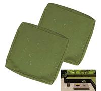 uyeoco Impermeable Exterior Funda de Cojín de Asiento de Sofá con Cremallera, Funda de cojín Impermeable para Sillas, Sofás y Muebles de Ratán en Patios y Jardines(R7,50x50x5cm(2pc))