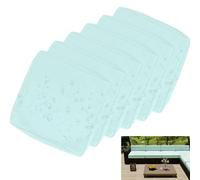 uyeoco Impermeable Exterior Funda de Cojín de Asiento de Sofá con Cremallera, Funda de cojín Impermeable para Sillas, Sofás y Muebles de Ratán en Patios y Jardines(R15,50x55x10cm(6pc))