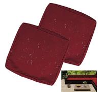 uyeoco Impermeable Exterior Funda de Cojín de Asiento de Sofá con Cremallera, Funda de cojín Impermeable para Sillas, Sofás y Muebles de Ratán en Patios y Jardines(R3,63x68x12cm(2pc))
