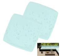 uyeoco Impermeable Exterior Funda de Cojín de Asiento de Sofá con Cremallera, Funda de cojín Impermeable para Sillas, Sofás y Muebles de Ratán en Patios y Jardines(R15,50x45x10cm(2pc))