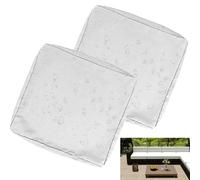 uyeoco Impermeable Exterior Funda de Cojín de Asiento de Sofá con Cremallera, Funda de cojín Impermeable para Sillas, Sofás y Muebles de Ratán en Patios y Jardines(R1,63x68x12cm(2pc))