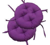 uyeoco Juego De 1/2/4 Cojín Redondo para Silla, 30cm/33cm/35cm/40cm/45cm/50cm cojín de Asiento Suave para Taburete, jardín, Interior, Exterior, hogar(E12,2PCS 40x40X6cm)
