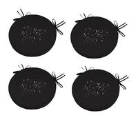 uyeoco Juego de 1/24 Cojín Redondo para Silla Impermeable,Cojines de Silla Redonda con Cremallera 35/38/40/45/48/50cm Extraíbles y Lavables para Taburete, Jardín,Oficina(Color8,4pcs：48x8cm)