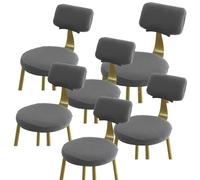 uyeoco Stretch Bar Stool Covers, Soft Spandex Bar Stool Covers with Backs Printing Bar Chair Covers with Elastic Bottom Machine Washable for Home Kitchen Dining Room Pub Counter(Color 23,6pcs)