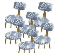 uyeoco Stretch Bar Stool Covers, Soft Spandex Bar Stool Covers with Backs Printing Bar Chair Covers with Elastic Bottom Machine Washable for Home Kitchen Dining Room Pub Counter(Color 15,6pcs)