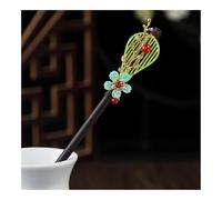 UYFRD 1 horquilla de madera para el pelo de estilo chino con borla elegante para mujer, accesorios para el pelo vintage (16)