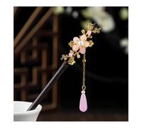 UYFRD 1 horquilla de madera para el pelo de estilo chino con borla elegante para mujer, accesorios para el pelo vintage (4)