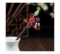 UYFRD 1 horquilla de madera para el pelo de estilo chino con borla elegante para mujer, accesorios para el pelo vintage (B)