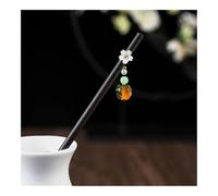 UYFRD 1 horquilla de madera para el pelo de estilo chino con borla elegante para mujer, accesorios para el pelo vintage (11)