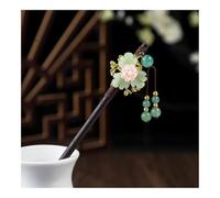 UYFRD 1 horquilla de madera para el pelo de estilo chino con borla elegante para mujer, accesorios para el pelo vintage (13)