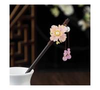 UYFRD 1 horquilla de madera para el pelo estilo chino con borla elegante para mujer, accesorios para el pelo vintage (6)