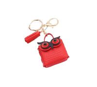 UYFRD 2 monederos de piel sintética con diseño de búho para mujer, monederos de moda para joyas, monederos para niñas, monederos y llaveros, Red, Talla única