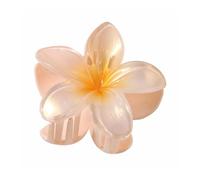 UYFRD 3 piezas hermosas y modernas de tamaño grande de 8 cm, flor de plumeria de 13 cm, pinza cuadrada mate, accesorios para el cabello para mujer (naranja)
