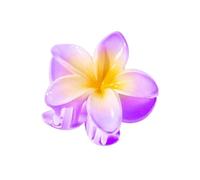 UYFRD 3 piezas hermosas y modernas de tamaño grande de 8 cm, flor de plumeria de 13 cm, pinza cuadrada mate, accesorios para el cabello para mujer (fucsia)