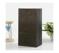 UYFRD 50 bolsas de papel kraft de colores de 24 x 13 x 8 cm, bolsas de papel cuadrado para boda, caramelos, bolsa de papel rojo (negro)