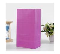 UYFRD 50 bolsas de papel kraft de colores de 24 x 13 x 8 cm, bolsas de papel cuadrado para boda, caramelos, bolsa de papel rojo (morado)