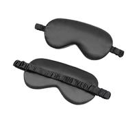 UYFRD Antifaz para dormir de seda sintética para mujer, portátil, para viajes, siesta, para dormir, máscara de noche (negro, 3 unidades)