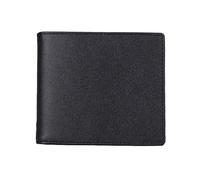 UYFRD Cartera corta de piel de vaca vintage con bloqueo RFID para hombre, hecha a mano, billetera corta, Black, Talla única