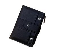 UYFRD Cartera corta de piel sintética para mujer, con cremallera, monedero, monedero, monedero, monedero, monedero, bolsa de dinero, Black, Talla única