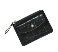 UYFRD Cartera de moda para mujer con bolsillo con cremallera, monedero de piel sintética, monedero multitarjetero, cartera pequeña, Black, Talla única