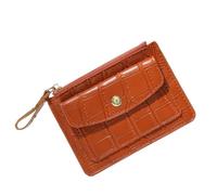 UYFRD Cartera de moda para mujer con bolsillo con cremallera, monedero de piel sintética, monedero multitarjeta, cartera pequeña, café, Talla única