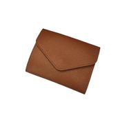 UYFRD Carteras para mujer con cierre pequeño para tarjetas de crédito de piel sintética, monedero femenino, monedero corto para mujer, marrón claro, 2 unidades