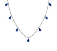 UYFRD Collar con colgante de gota de plata S925 real para mujer, joyería de lujo, circonita brillante, regalo para fiesta femenina, talla única, Ágata