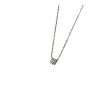 UYFRD Collar de cadena de clavícula de plata de ley 925 con colgante de cristal simple francés para mujer, joyería de fiesta de lujo ligera, talla única, Ágata