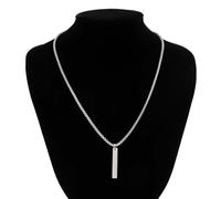UYFRD Collar minimalista con colgante geométrico para hombre, cadena de caja, gargantilla en el cuello, cuello callejero, fiesta, niño, talla única, Ágata