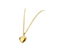 UYFRD Collares de moda para mujer, de acero inoxidable, con colgante de corazón, joyería virgen para niñas, color oro rosa, talla única, Ágata