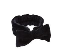 UYFRD Diadema de forro polar coral para mujer, para lavar la cara, maquillaje, máscara de baño, cosméticos, turbante suave, accesorios para el cabello (negro)