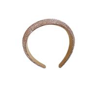 UYFRD Diademas de piedras preciosas intermitentes, accesorios para el cabello para mujer, diadema de ala ancha con diamantes completos (dorado)